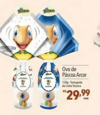 Ovo De Páscoa Arcor Tortuguita Ao Leite Branco 120g