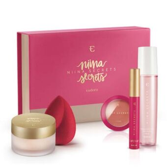 Eudora Kit box blush pêssego + máscara + bruma + primer + esponja + box exclusiva* oferta