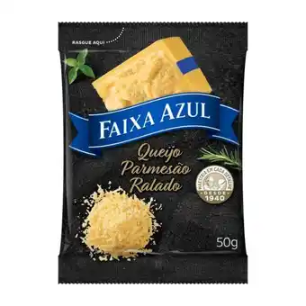 Super Nosso Queijo parmesão ralado faixa azul pacote 50g oferta