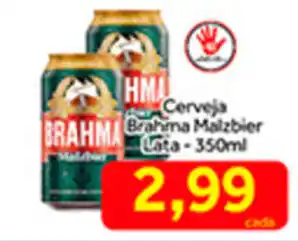 Shibata Supermercados Cerveja Brahma Malzbier 350ml oferta