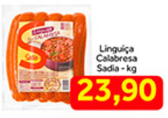 Shibata Supermercados Linguica Calabresa Sadia 1kg oferta