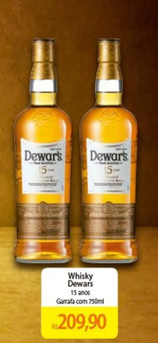 Atacadão Whisky Dewar's 15 anos 750ml oferta