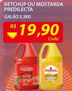 Assaí Atacadista Ketchup ou Mostarda Predilecta 3.3kg oferta