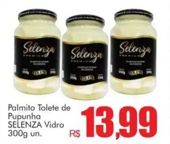 Palmito Tolete de Pupunha Selenza Vidro 300g