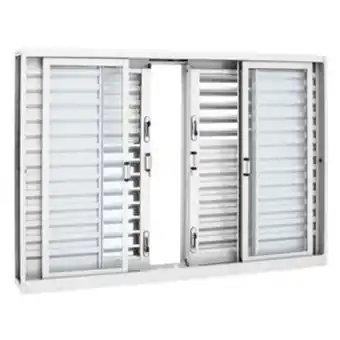 Janela veneziana de correr aço pintado branco 1,20x2,00m linha pratika sasazaki