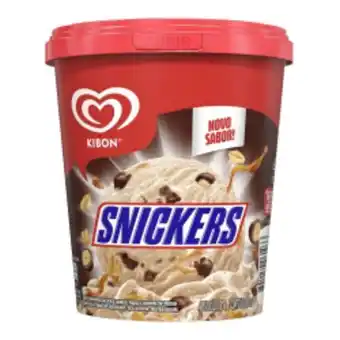 Enxuto Sorvete snickers kibon pote 800ml oferta