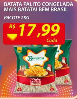 Assaí Atacadista Batata Palito Congelada Mais Batata Bem Brasil 2kg oferta