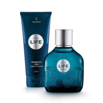 Eudora Kit for life colônia desodorante + shampoo oferta