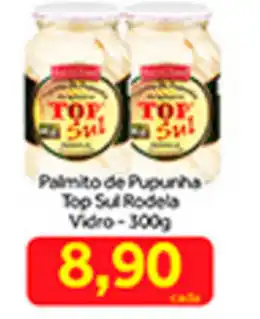 Palmito de Pupunha Top Sul Rodela Vidro 300g