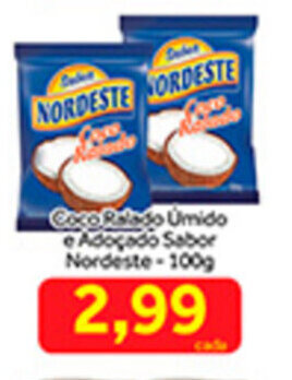 Shibata Supermercados Coco Ralado Umido e Adocado Sabor Nordeste 100g oferta