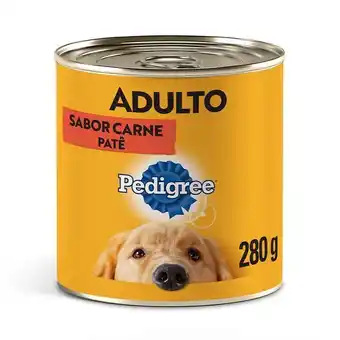 Petz Ração úmida pedigree lata patê de carne para cães adultos 280g oferta