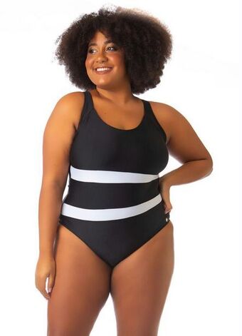 Acqua rosa - maiô sem bojo plus size preto