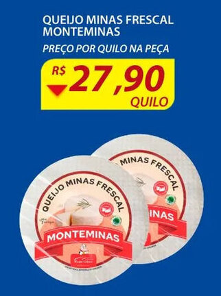 Assaí Atacadista Queijo minas frescal Monteminas 1kg oferta