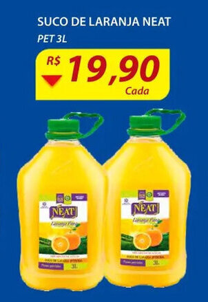 Assaí Atacadista Suco de Laranja Neat 3L oferta