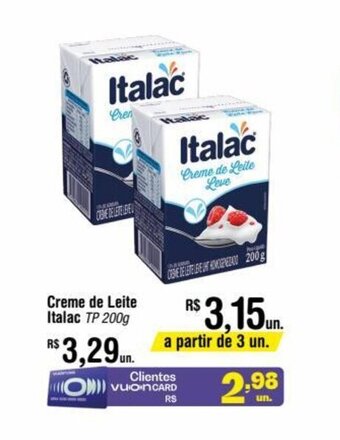 Fort Atacadista Creme de Leite Italac TP 200g oferta