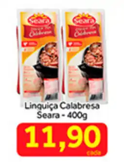 Shibata Supermercados Linguica Calabresa Seara 400g oferta