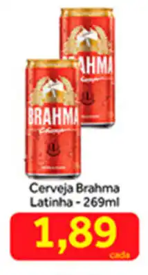 Shibata Supermercados Cerveja Brahma Latinha 269ml oferta