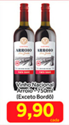 Shibata Supermercados Vinho Nacional Arroio 750ml oferta