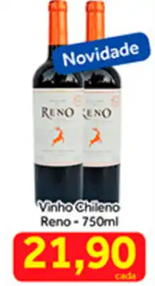 Shibata Supermercados Vinho Chileno Reno 750ml oferta