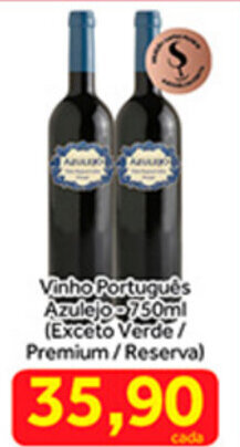 Shibata Supermercados Vinho Portugues Azulejo 750ml oferta