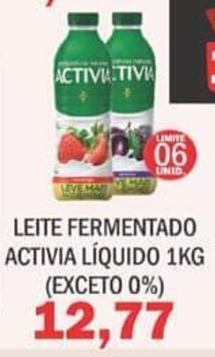 Supermercados Mendonça Leite Fermentado Activia Liquido 1kg oferta