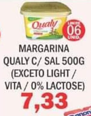 Supermercados Mendonça Margarina Qualy c/ Sal 500g oferta