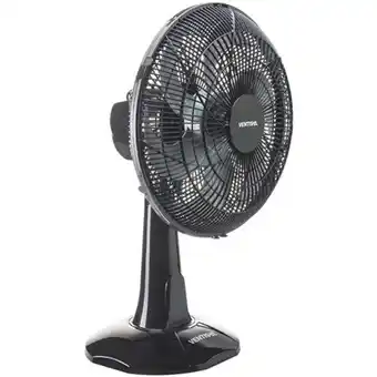 Ventilador de mesa oscilante turbo 6 pás premium preto 30cm 127v ventisol