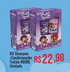 Kit shampoo +condicionador tralala 480ml