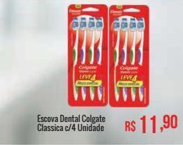 Mart Minas Escova dental colgate classica c/4 unidade oferta