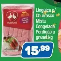 Costazul Supermercados Linguiça p/ churrasco mista congelada perdigão a granel kg oferta