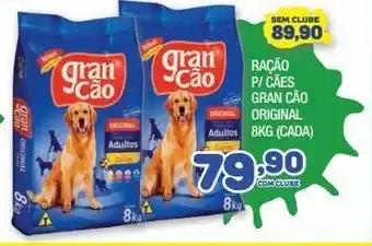 Costazul Supermercados Ração p/ cães gran cão original 8kg (cada) oferta