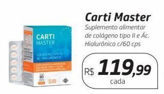 Drogal Carti master suplemento alimentar de colágeno tipo ii e ác. hialurônico c/60 cps oferta