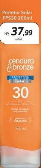 Drogal Protetor solar cenoura&bronze fps30 200ml oferta