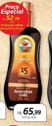 Drogal Protetor solar australian gold fps15 237g oferta