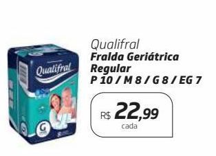 Drogal Qualifral fralda geriátrica regular p 10 / m 8 / g 8 / eg 7 oferta