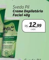 Drogal Sveda pil creme depilatório facial 40g oferta