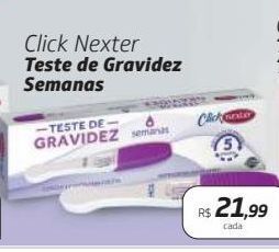 Drogal Click nexter teste de gravidez semanas oferta