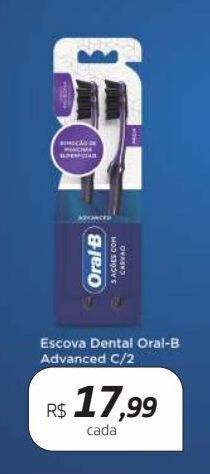 Drogal Escova dental oral-b advanced c/2 oferta