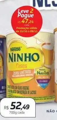Drogal Nestlé ninho fases 700g oferta