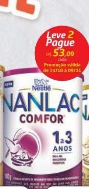 Drogal Nestlé nanlac comfor 1 a 3 anos 800g oferta