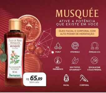 Drogal Musquée óleo facial e corporal 50ml oferta