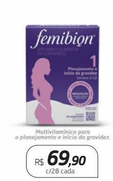 Drogal Femibion multivitaminico para planeamiento e inicio da gravidez c/28 cada oferta