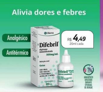 Drogal Difebril 500mg/ml 20ml cada oferta