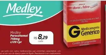 Drogal Medley paracetamol 750mg c/20 cpr oferta