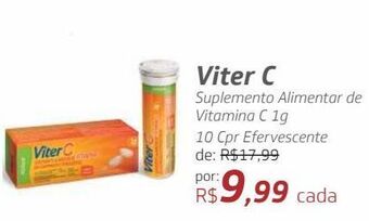 Drogal Viter c suplemento alimentar de vitamina c 1g 10 cpr efervescente oferta