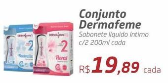 Conjunto dermafeme sabonete líquido íntimo c/2 200ml cada