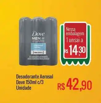 Mart Minas Desodorante Aerosol Dove 150ml c/3 unidade oferta