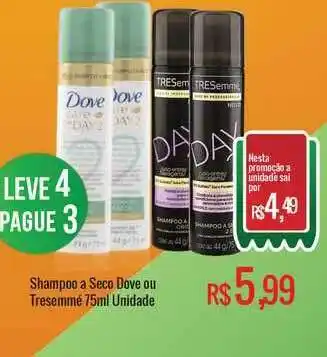 Shampoo A Seco Dove Ou Tresemmé Leve 4 Pague 3 75ml
