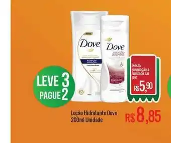 Mart Minas Loção Hidratante Dove Leve 3 Pague 2 200ml oferta