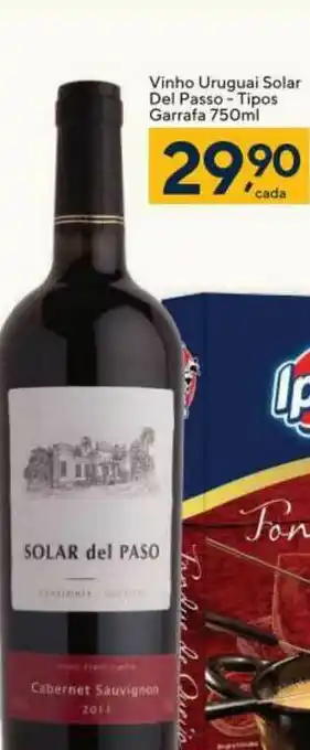 Coop Vinho Uruguai Solar Del Passo Tipos 750ml oferta